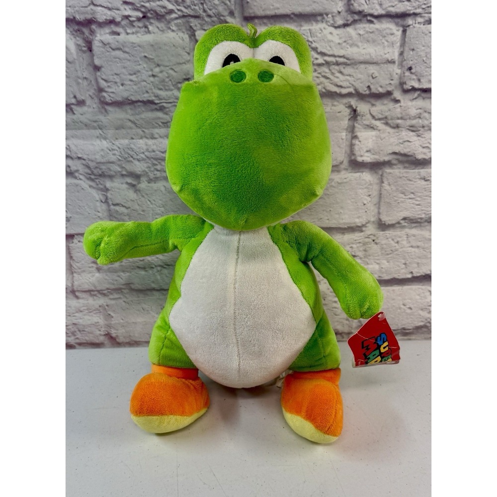 Yoshi Super Mario Nintendo Large Jumbo Plush 15" Mario World With Tags